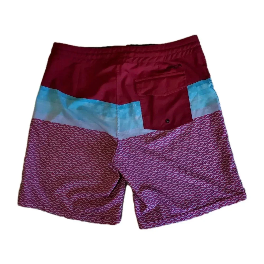 Body Glove Men's Vapor Red Blue Swim Trunks Board Shorts